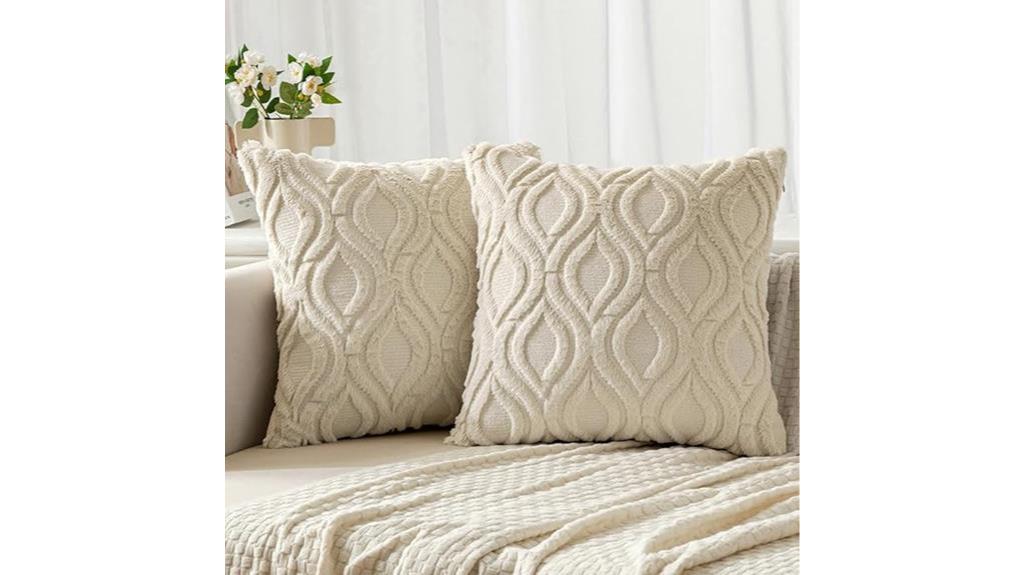 beige throw pillow covers