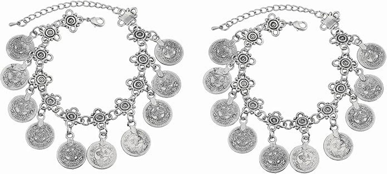 bohemian coin anklet jewelry