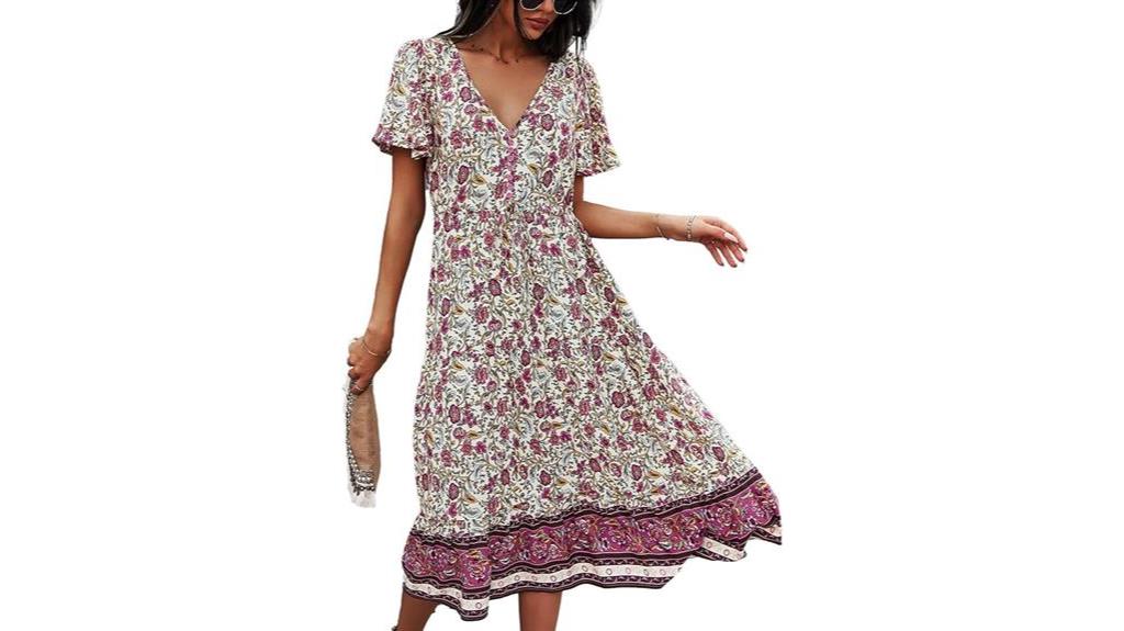 bohemian floral print dress