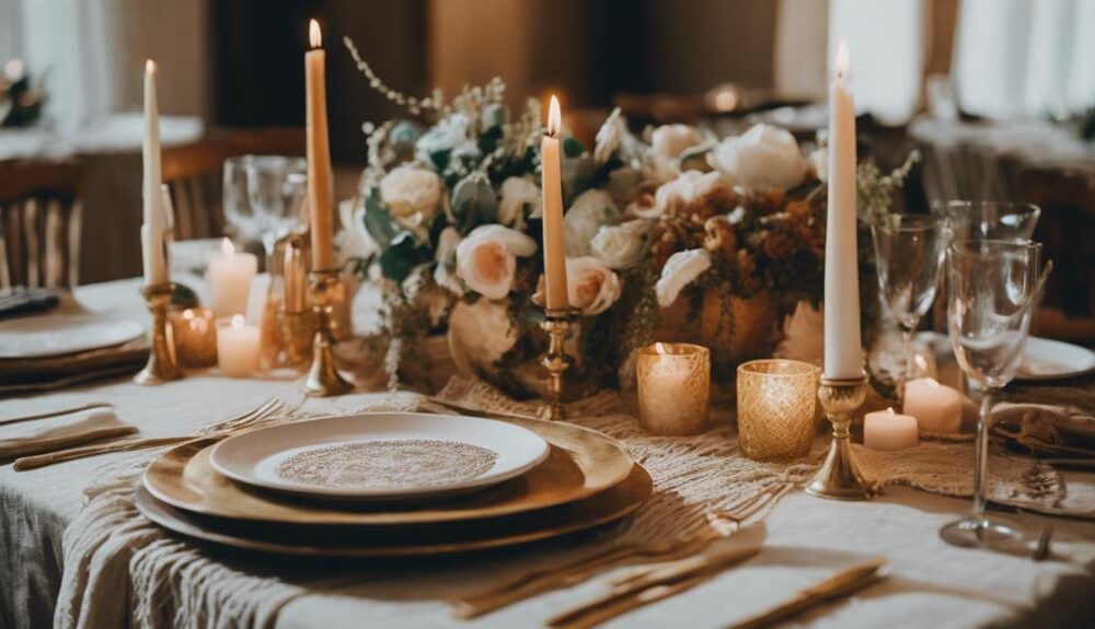 bohemian inspired wedding table decorations