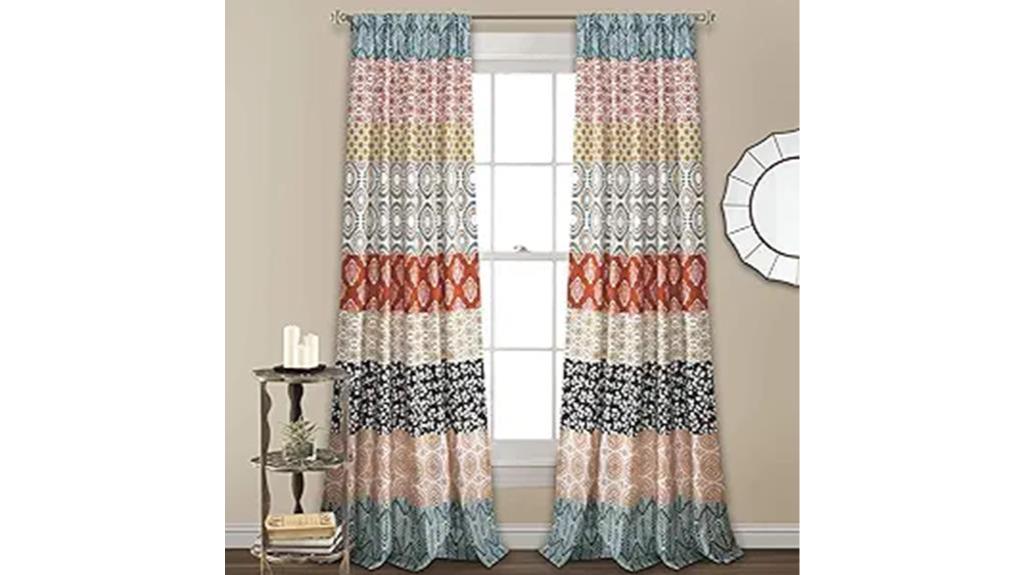 bohemian stripe window panels