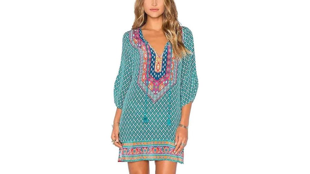 bohemian vintage printed dress