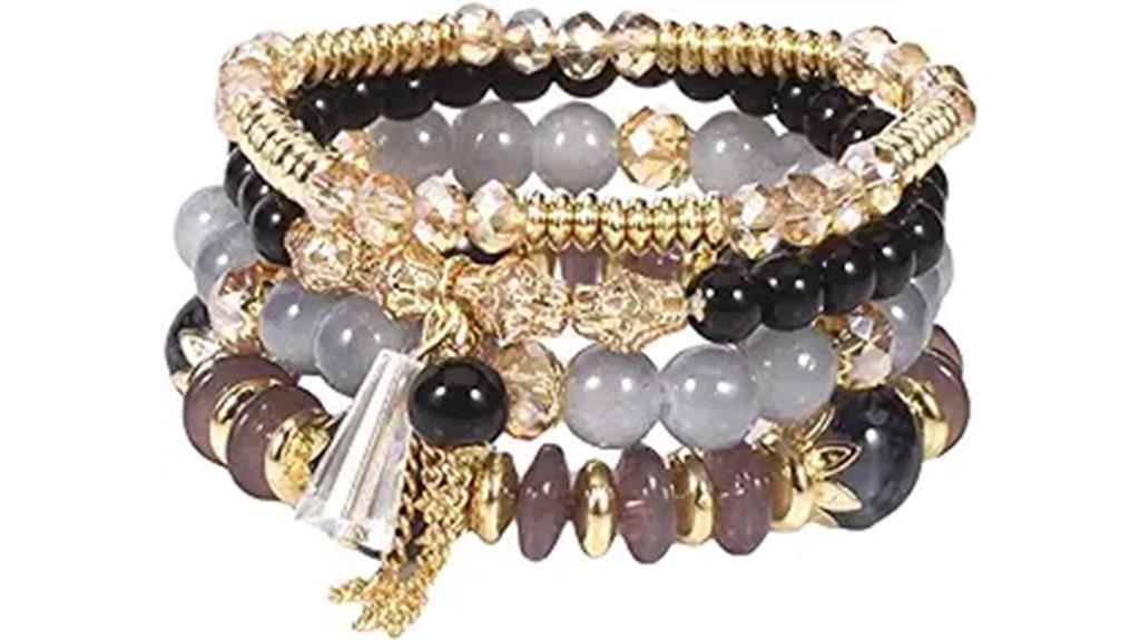boho charm bracelet set