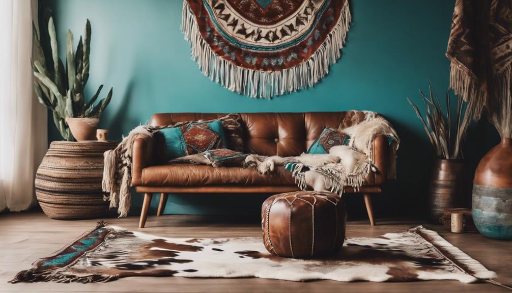 boho chic cowboy decor mix