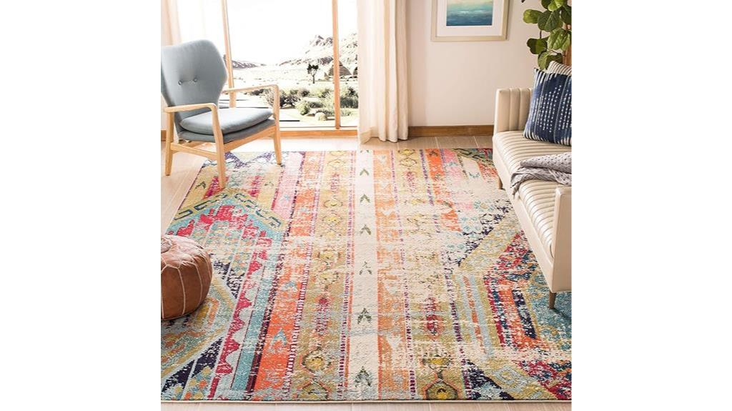 boho chic distressed rug