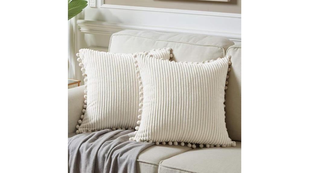 boho chic pom pom pillows