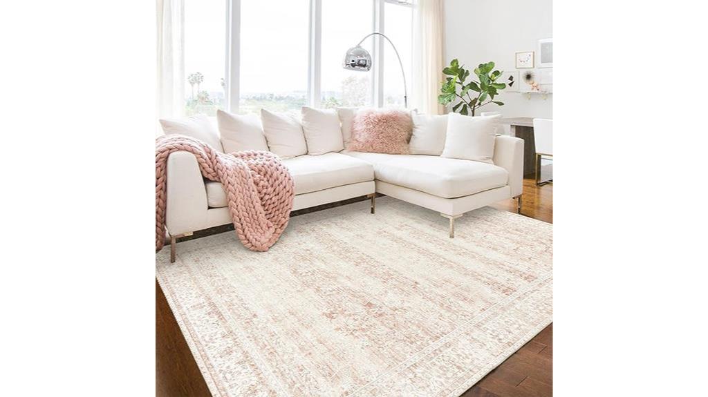 boho floral nursery rug