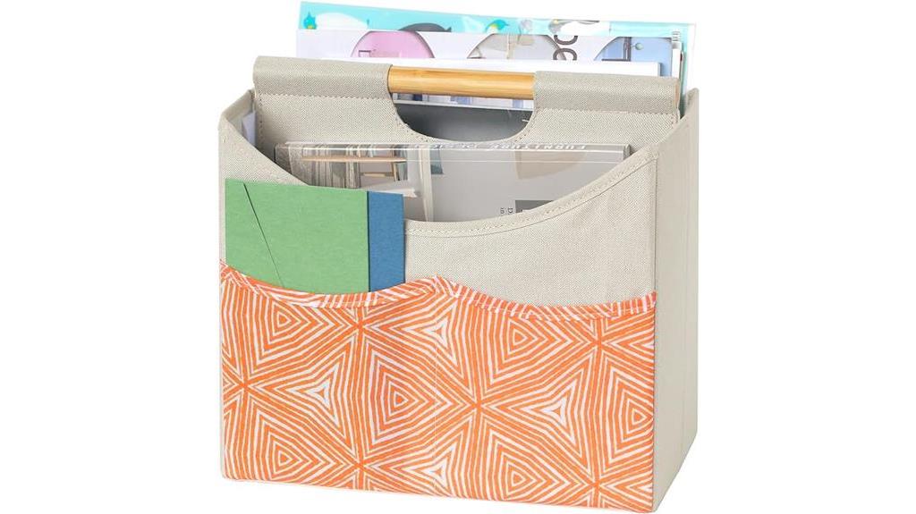 boho foldable magazine storage