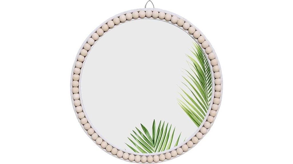 boho inspired 17 inch mirror