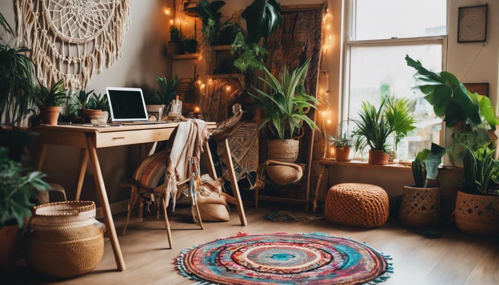 boho inspired office decor tips