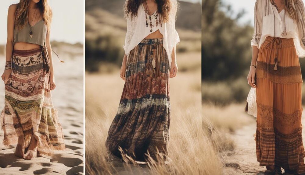 boho maxi skirt collection