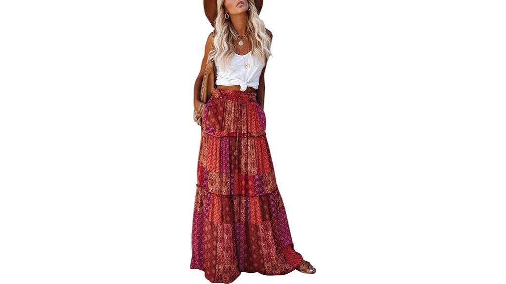 boho maxi skirt happiness