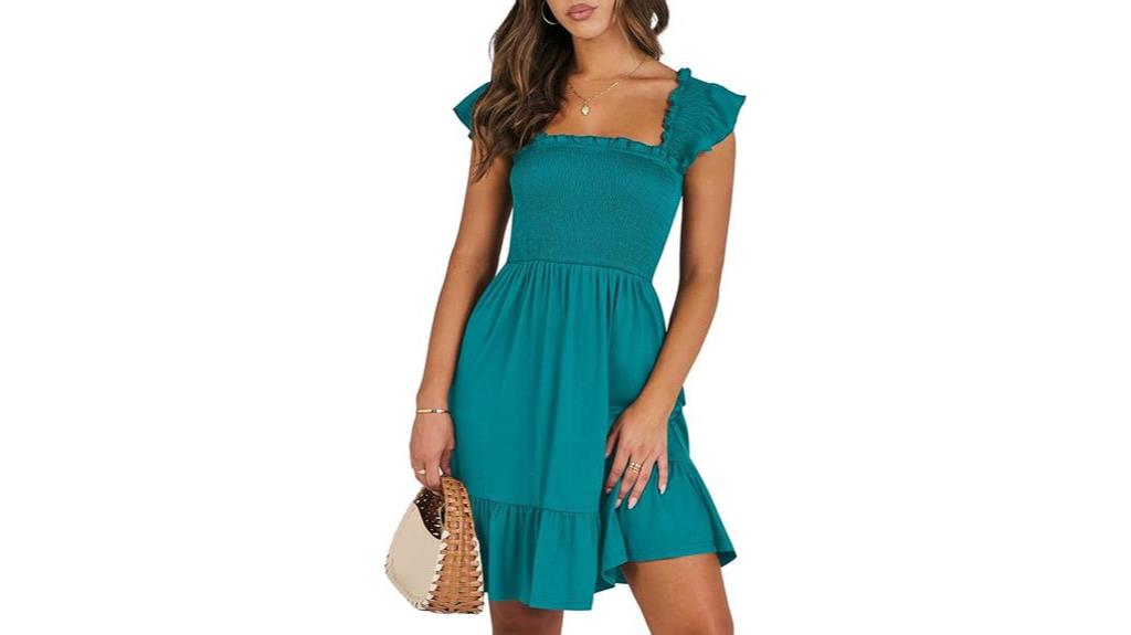 boho mini dress ruffle