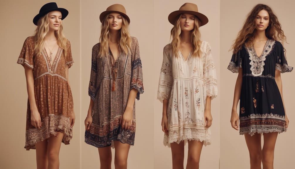 boho mini dress selection