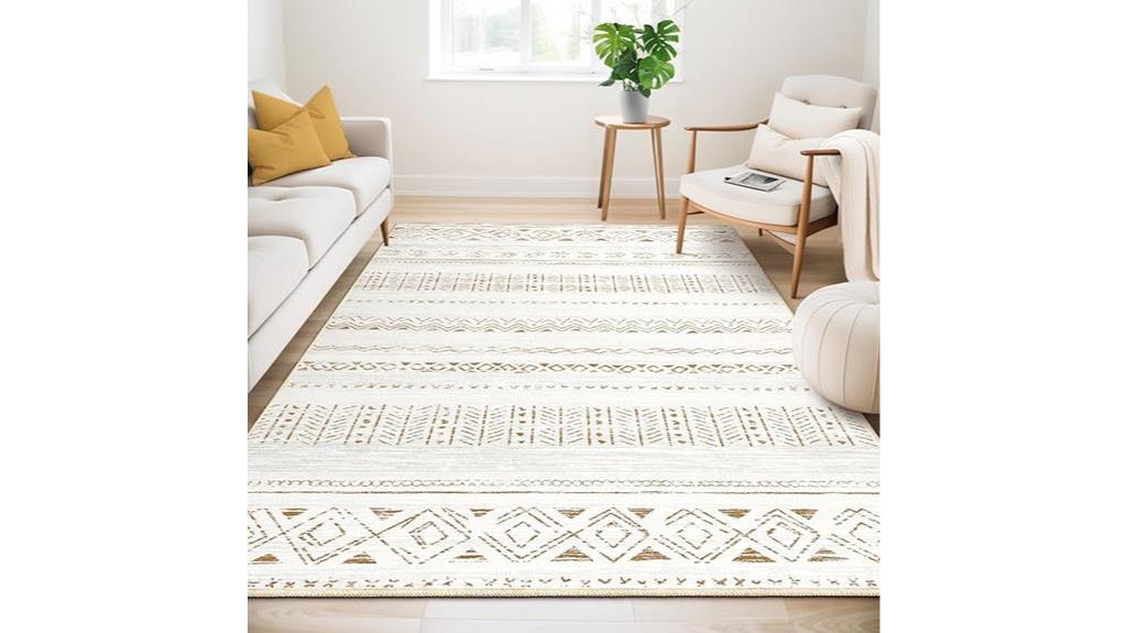 boho moroccan farmhouse 5x7 rug