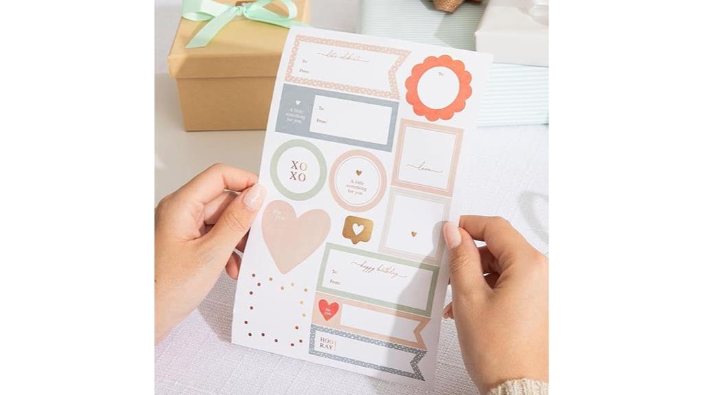boho pastel gift labels