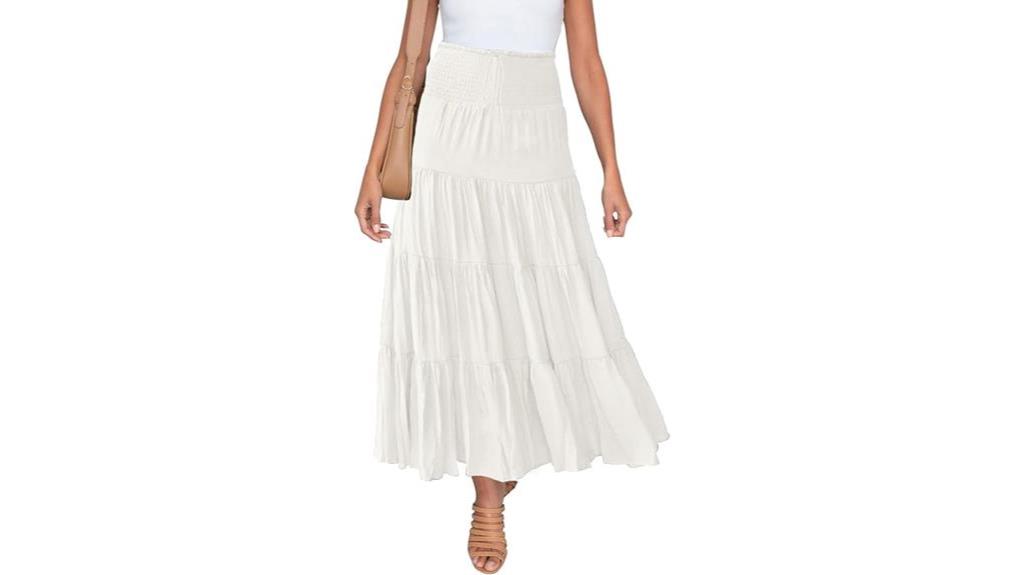 boho style elastic waist skirt