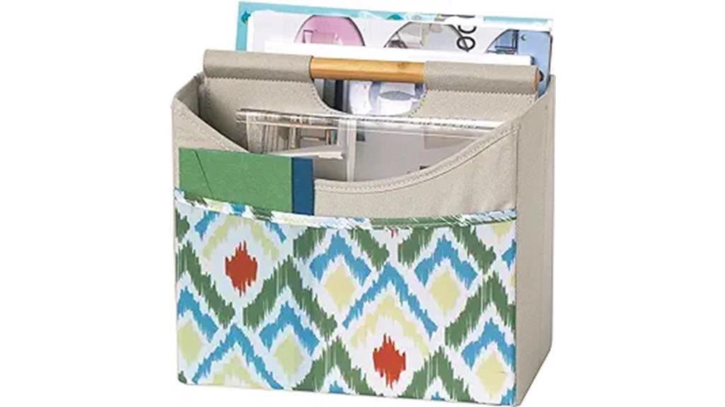 boho style floor magazine holder