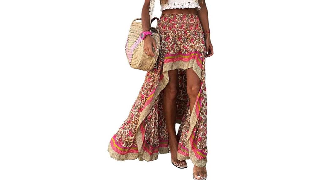 boho style long skirt