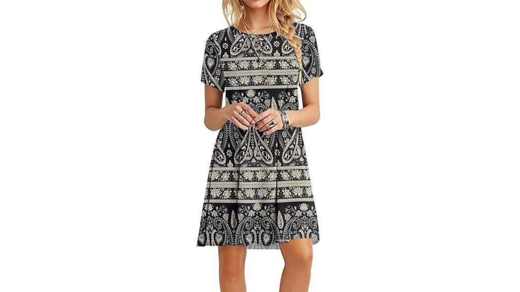 casual loose t shirt dress