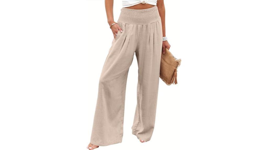 comfortable linen palazzo pants