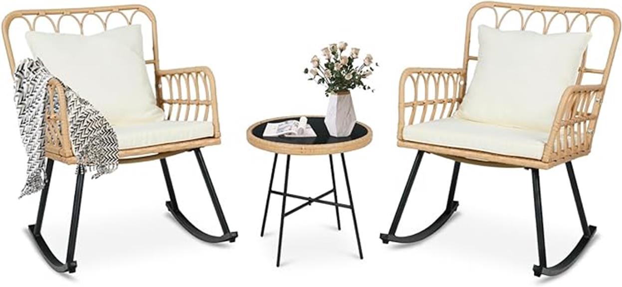 comfortable rocking chairs set