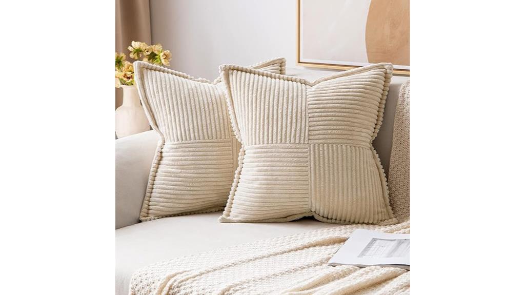 corduroy boho striped pillows