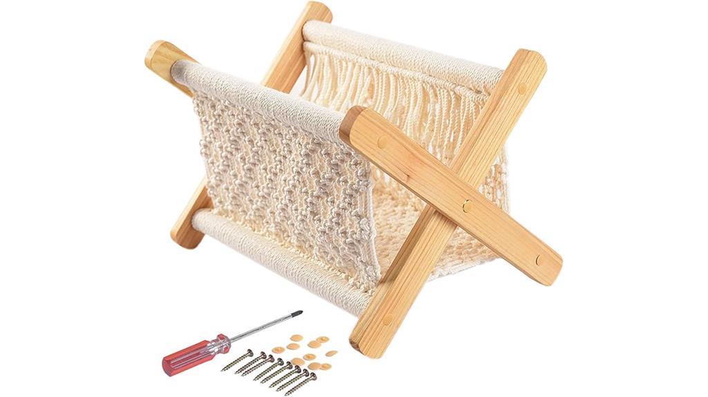 crafty macrame magazine storage