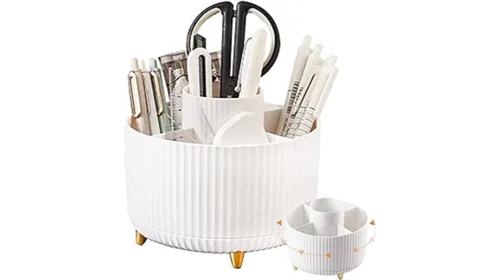 desk organization with slots