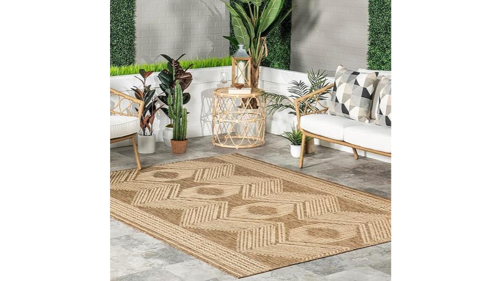 durable outdoor tribal rug