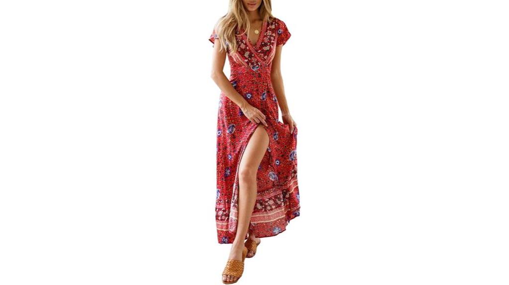 floral wrap dress design