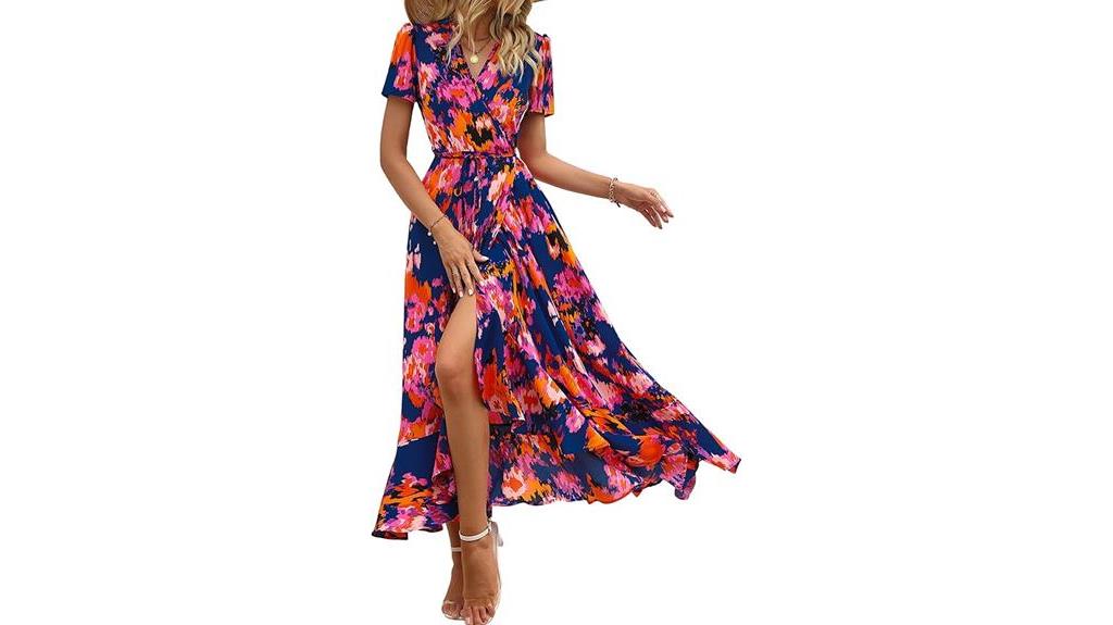 floral wrap dress option