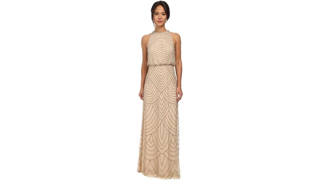 glitzy halter dress design