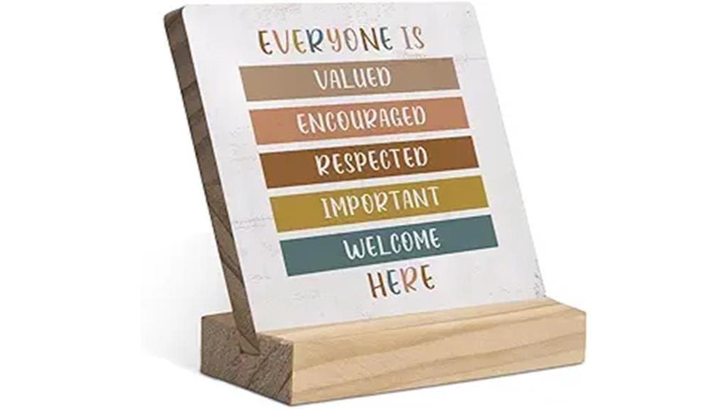 inclusive boho wood plaque