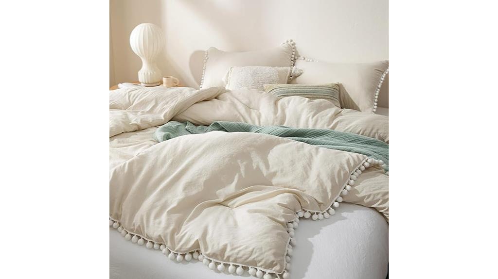 luxurious beige queen comforter