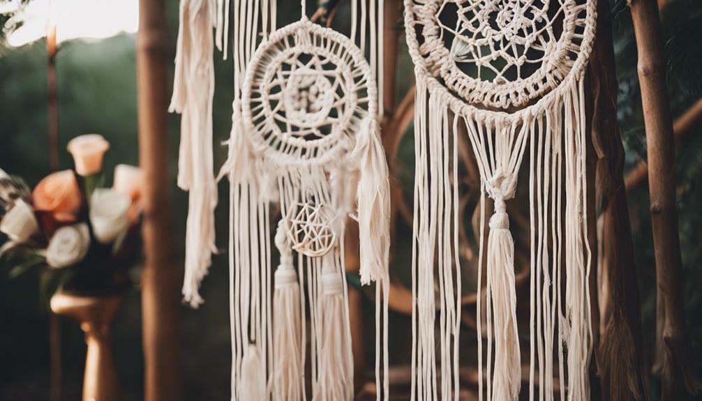 macrame wedding decorations and accents