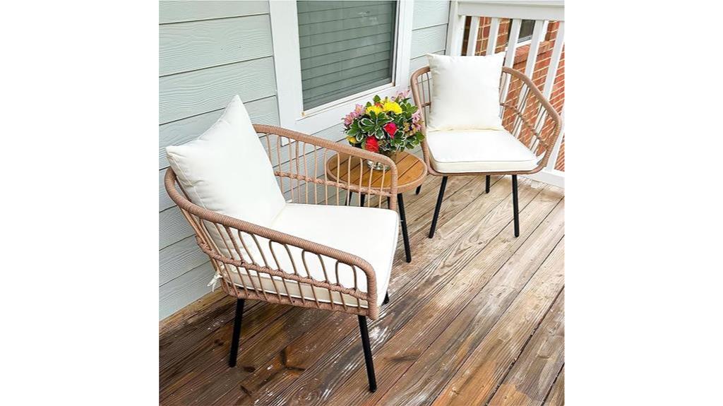 outdoor wicker patio set