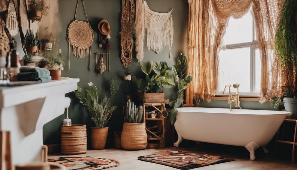 stylish boho bathroom decor