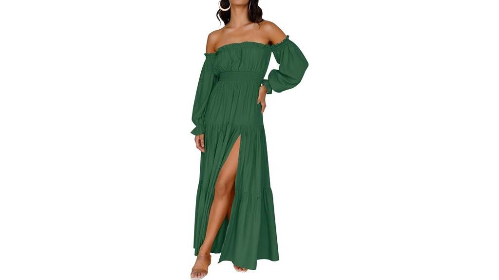 stylish off shoulder maxi dress