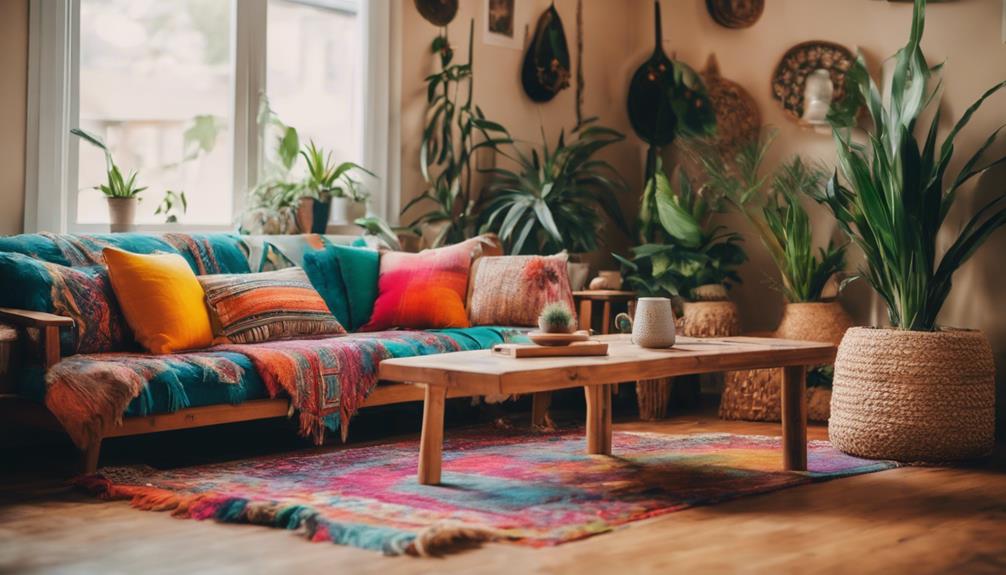 vibrant boho decor scheme