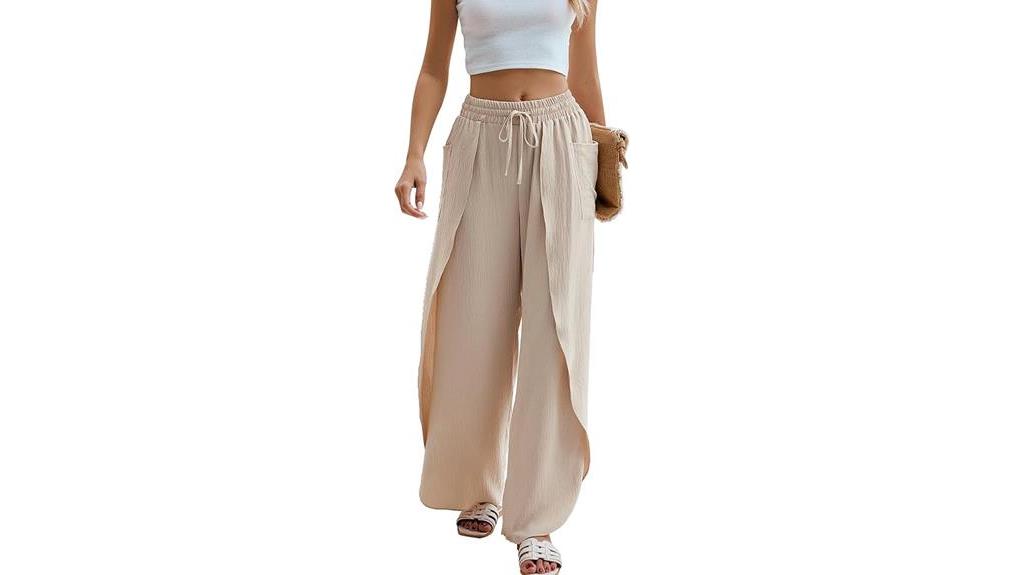 wide leg beach pants