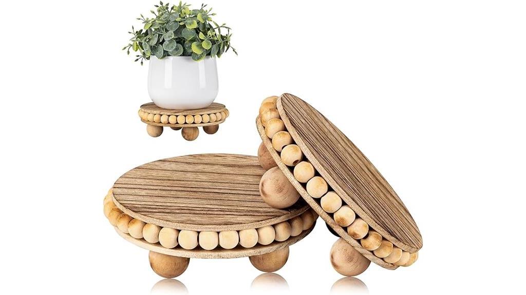 wooden display risers set