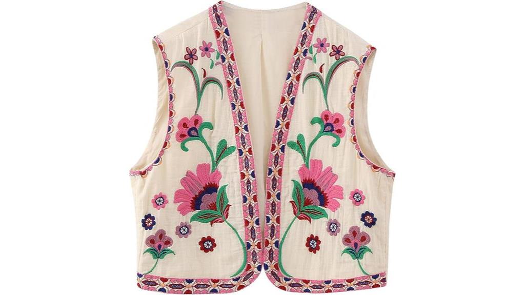 y2k vintage floral vest