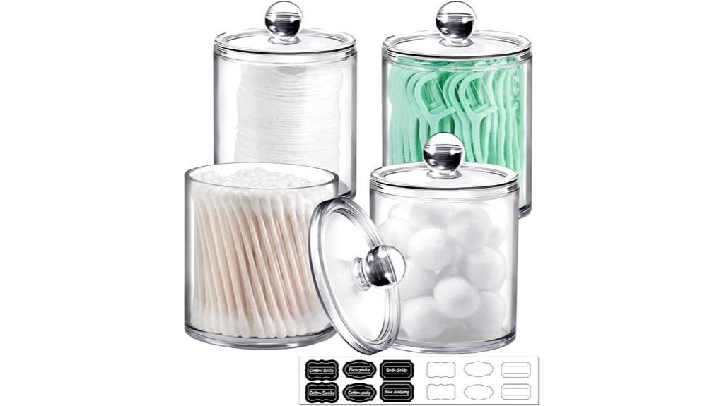 acrylic bathroom vanity canisters