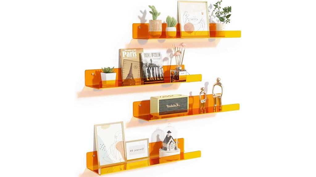 acrylic wall shelves set