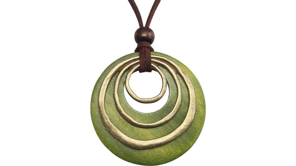 adjustable brown leather necklace