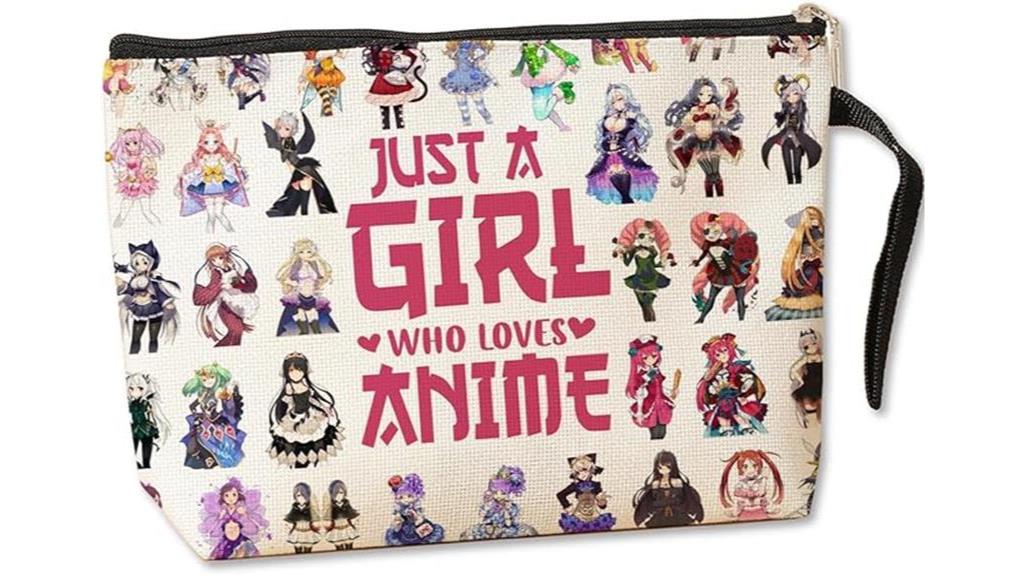 anime themed cosmetic bag gift