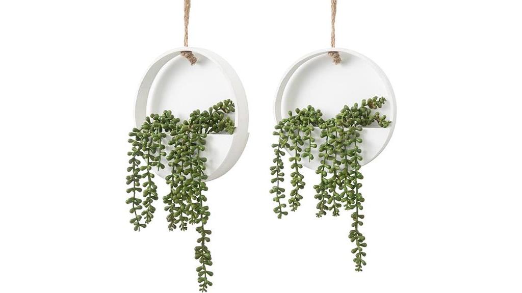 artificial hanging succulent plants
