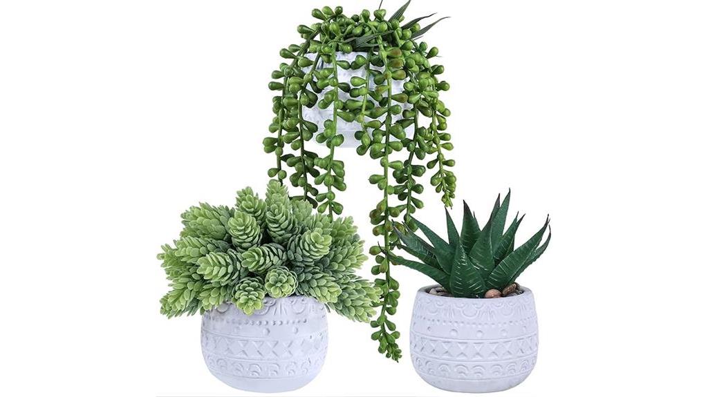 artificial hanging succulent plants