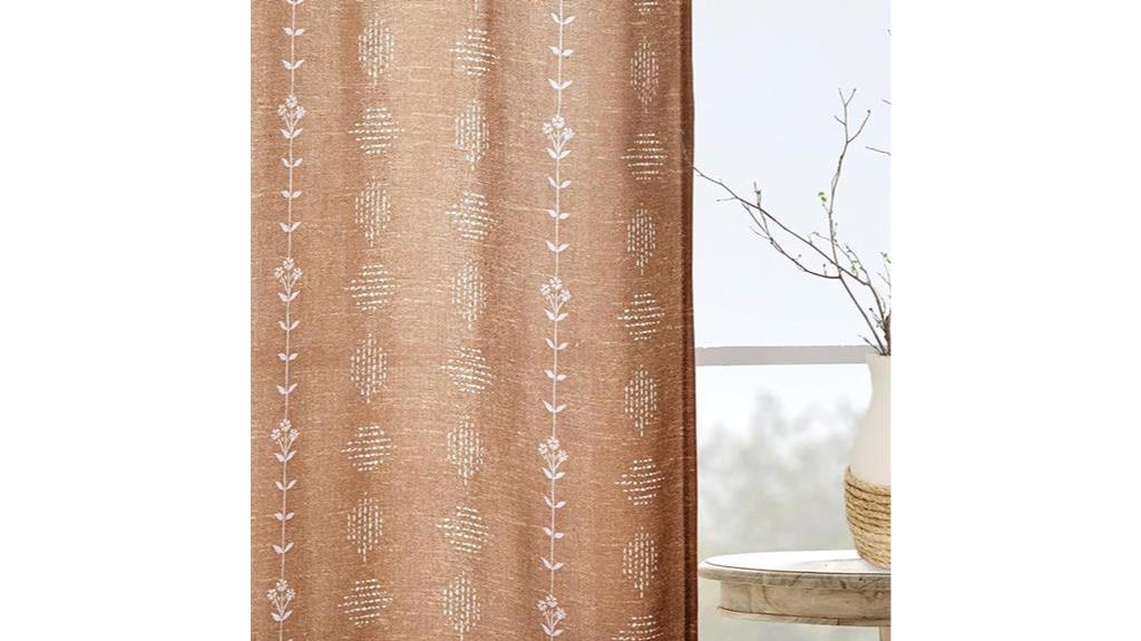 aztec printed terracotta curtains